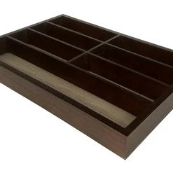 On Sale Mountain Woods Brown 7 Compartment Premium Hardwood Organizer Tray - 17.5"