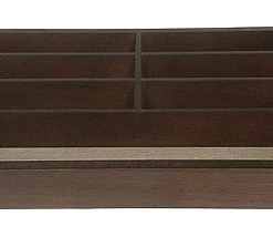 On Sale Mountain Woods Brown 7 Compartment Premium Hardwood Organizer Tray - 17.5"
