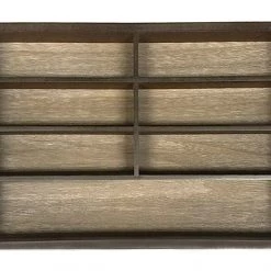 On Sale Mountain Woods Brown 7 Compartment Premium Hardwood Organizer Tray - 17.5