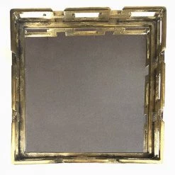 ZUCCOR Antique Finish Greek Brass Square Ottoman Serving Tray With Mirror - 14.5" On Sale 7 ZUCCOR Antique Finish Greek Brass Square Ottoman Serving Tray With Mirror - 14.5