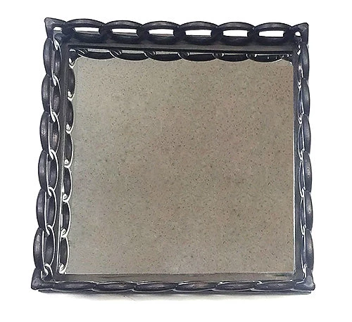 On Sale ZUCCOR French Bronze Square Ottoman Serving Tray With Mirror - 20" 5 On Sale ZUCCOR French Bronze Square Ottoman Serving Tray With Mirror - 20"