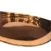 On Sale ZUCCOR Large Copper Plated Stainless Steel Serving Tray With Comfortable Faux Leather Handle - 17"