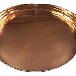 On Sale ZUCCOR Large Copper Plated Stainless Steel Serving Tray With Comfortable Faux Leather Handle - 17" 8 On Sale ZUCCOR Large Copper Plated Stainless Steel Serving Tray With Comfortable Faux Leather Handle - 17