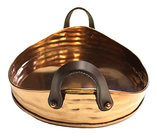 On Sale ZUCCOR Large Copper Plated Stainless Steel Serving Tray With Comfortable Faux Leather Handle - 17" 6 On Sale ZUCCOR Large Copper Plated Stainless Steel Serving Tray With Comfortable Faux Leather Handle - 17"