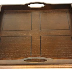 On Sale Mountain Woods Brown Ottoman Luxury Wooden Serving Tray - 20"