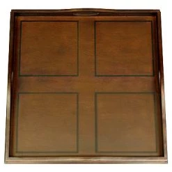 On Sale Mountain Woods Brown Ottoman Luxury Wooden Serving Tray - 20