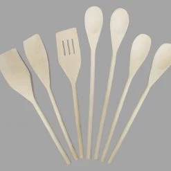 Mountain Woods 7 Piece Organic Wood Utensil Set - 14" On Sale