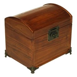 Mountain Woods Simply Bamboo Sales 27 Mountain Woods Brown Valencia Antique Style Recipe Box With Legs - 7.5"