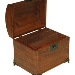 Mountain Woods Brown Valencia Antique Style Recipe Box With Legs - 7.5"