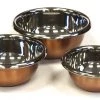 Bowls Zuccor 3 Piece Premium Stainless Steel With Copper Plated Exterior Mixing Bowl Set - 12.5''