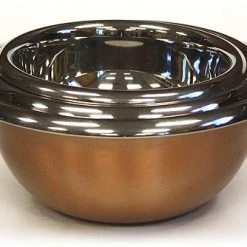 Bowls Zuccor 3 Piece Premium Stainless Steel With Copper Plated Exterior Mixing Bowl Set - 12.5''