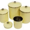 Zuccor Set Of 4 Stainless Steel Yellow Sand Canister Set On Sale