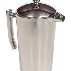 Zuccor 32 Oz. Stainless Steel Capri Double Wall Coffee Press - 9.125"