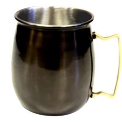 On Sale Zuccor Stainless Steel Moscow Mule Mug With Black Nickle Plated Exterior - 5.25"
