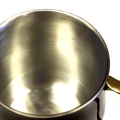 On Sale Zuccor Stainless Steel Moscow Mule Mug With Black Nickle Plated Exterior - 5.25"