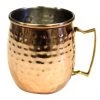 Zuccor Stainless Steel Moscow Mule Mug With Hammered Copper Plated Exterior - 5.25'' On Sale