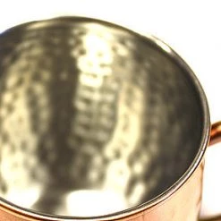 Zuccor Stainless Steel Moscow Mule Mug With Hammered Copper Plated Exterior - 5.25'' On Sale