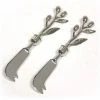 On Sale Zuccor 2 Piece Kona Berries Polished Metal Luxury Gourmet Cheese Spreader Knives - 6.75''