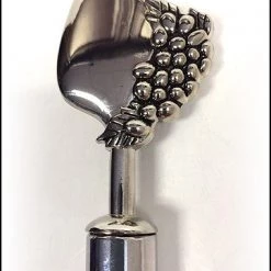 Zuccor 2 Piece Wine & Grapes Polished Metal Luxury Gourmet Cheese Spreader Knives - 6'' On Sale