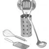 Zuccor Silver 7 Piece Stainless Steel Kitchen Tool Set - 13'' On Sale
