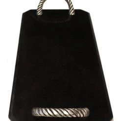 ZUCCOR Handmade Organic Marble / Black Granite Server Board With Metal Handle, 18”X9” On Sale