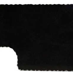 Zuccor On Sale Handmade Organic Marble / Black Granite Server Board With Silver Finished Chiseled Edge, 12”X8.5”