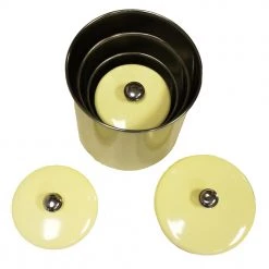 Zuccor Set Of 4 Stainless Steel Yellow Sand Canister Set On Sale