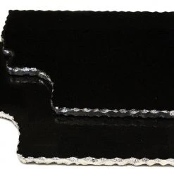 Zuccor On Sale Handmade Organic Marble / Black Granite Server Board With Silver Finished Chiseled Edge, 12”X8.5” 16 Zuccor On Sale Handmade Organic Marble / Black Granite Server Board With Silver Finished Chiseled Edge, 12”X8.5”