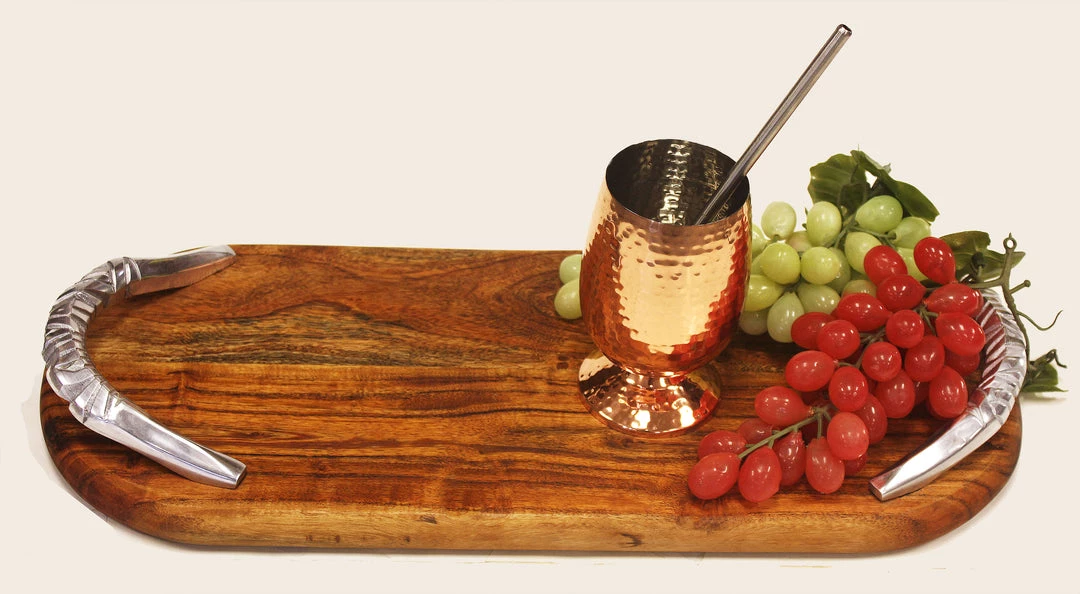 Mountain Woods 21.5”X9X2.50” Serving Tray With Unique Metal Handles 7 Mountain Woods 21.5”X9X2.50” Serving Tray With Unique Metal Handles