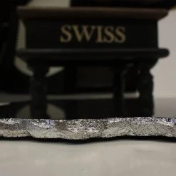 Zuccor On Sale Handmade Organic Marble / Black Granite Server Board With Silver Finished Chiseled Edge, 12”X8.5” 17 Zuccor On Sale Handmade Organic Marble / Black Granite Server Board With Silver Finished Chiseled Edge, 12”X8.5”