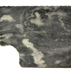 Zuccor On Sale Handmade Organic Marble Server Board With Gold Finished Chiseled Edge, 12”X8.5”