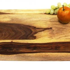 On Sale Mountain Woods 24”X15”X1” Sheesham Cutting Board Or Serving Tray  W/Juice Groove And Wood Handle